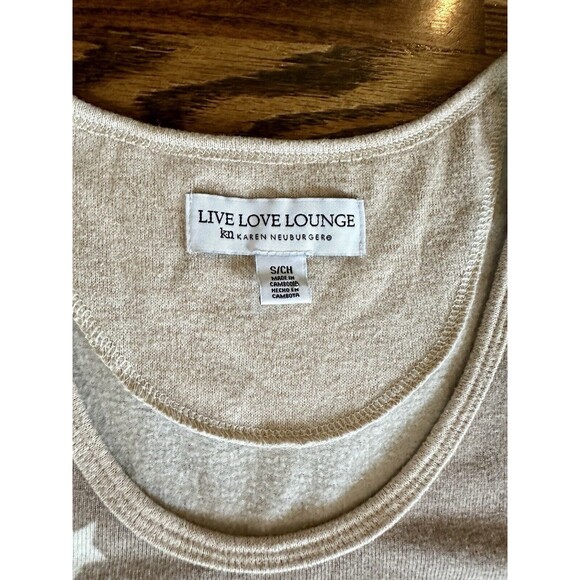 Karen Neuburger LiveLoveLounge Tan Tank Top Womens Small‎ Scoop Neck Sleeveless - Picture 2 of 7